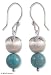  : AMAZONITE EARRINGS AZURE DUO 0.4 W 1.8 L