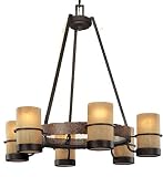 Bamboo 6 Light Wrought Iron Chandelier