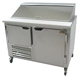 Cooltech Refrigeration 48-inch 1-1/2 Doors Refrigerated Sandwich Salad Prep Table 48" CMPH-48BM