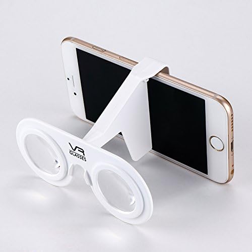 Simplest VR Glasses for Ipod Touch iPhone iPad Smart Phone,Portable Cute Home Theater Video Games 3D Movies Virtual Reality glasses (White)
