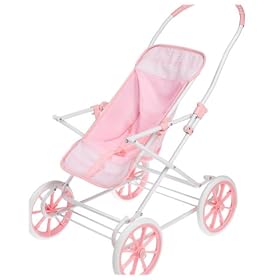 Gingham 3-In-1 Doll Pram/ Carrier/ Stroller- Pink