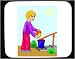 Mouse Pad with human, body, individuals, individual, boy, persons, pail, humans, playing, people, person, children, toy
