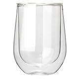 The Wine Enthusiast Steady Double-Walled Cabernet Glasses Set of 2