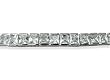 Sterling Silver 18.15 CTW Channel Set Square CZ 7" Bracelet