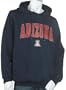 Soffe Arizona Hoodie with Arch and Mascot (Large, Navy)
