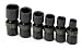 SK Hand Tools 32300 6-Piece 1/4-Inch Drive 6 Point Swivel Fractional High Visibility Impact Socket Set