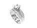 SilverBin Sterling Silver Bridal Set Eternity Style Brilliant Cut CZ Ring with Small CZ Accents