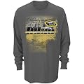 Checkered Flag Official NASCAR Long Sleeve 2015 Sprint Cup Series Schedule T-Shirt-Charcoal Grey