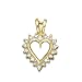 10K Yellow Gold 0.15 ct. Diamond Heart Pendant with Chain