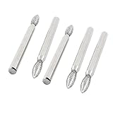 uxcell ダイヤモンドバー ダイヤモンドマウントポイント　 メタル製　シルバートーン　3mm x 11mm x 3mm 5個入り