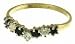 9ct Yellow Gold Ladies 7 Stone Sapphire / Cubic Zirconia Wishbone Ring
