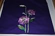 Embroidered Purple T with Large Lavendar Ton Flowers Adult-L