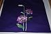Embroidered Purple T with Large Lavendar Ton Flowers Adult-L