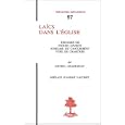 Laics dans l'Eglise: Regards de Pierre Damien, Anselme de Cantorbery, Yves de Chartres (Theologie historique)