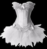 Burlesque Corset And Petticoat, White, Moulin Rouge costume