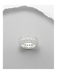 CZ Ring In 92.5 Sterling Silver