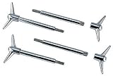 Mr. Gasket 9824 Chrome Valve Cover Wing Bolt - Set of 4