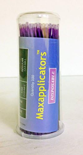 Plasdent Maxapplicators 600-R-P Regular Micro & Bendable Disposable Brush Applicators 2mm Purple 100/pk
