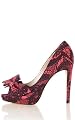 Lace Print Peep Toe
