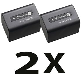 2Pcs Original Sony NP-FV70 Rechargeable Battery Pack (2060mAh, 8.4V) For Sony DCR-SR15, DCR-SR21, DCR-SR68, DCR-SR88 Camcorder