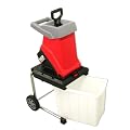 PowerTec 2500 Watt Impact Garden Shredder Mulcher, 40mm Cut Capacity, 4000 rpm Cutting Blade, 50 Litre Collection Bin