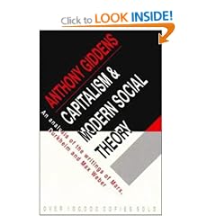Capitalism and Modern Social Theory: An Analysis of the Writings of Marx, Durkheim and Max Weber