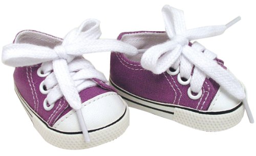 Dolls Sneakers for American Girls Shoes in Purple Canvas-image