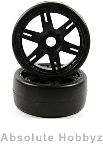 Sweep 1/8 GT Belted Slick EXP 40deg S2 Pre-Glued on ROK Black Spoke (2)