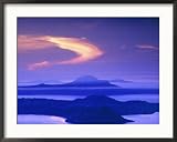 Dawn Sky Over Taal Lake, Home of Taal Volcano, Lake Taal, Batangas, Philippines Framed Photographic Poster Print by John Pennock, 34x28