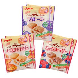 ピジョン ザクッとクッキー お得な3つの味の6袋セット（1袋に葉酸100μg、鉄、食物繊維配合）
