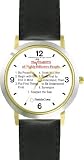 All of THE 7 HABITS #1 (English Text) - DELUXE TWO-TONE WATCH from THE 7 HABITS - WATCH COLLECTION BY WATCHBUDDY&reg; - Arabic Numbers - Black Leather Strap-Size-Large ( Men's Size or Jumbo Women's Size )