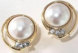 Monet 12mm Dome Simulated Pearl Clips SIMULATED PEARL