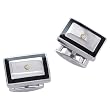 Titanium and Tungsten 0.06 ct. Diamond Men's Cuff Link