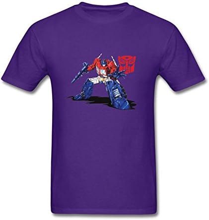 WUJIXIAN Men's Transformers Optimus Prime T Shirt XXL Purple