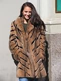 NEW BROWN SHEARED MINK FUR COAT sz8 #10808