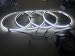 Sando Tech 15.5'' Double Row Cool White Led Wheel Light 576Leds Pure White Strobe Switch Ctrl for Vehical Car Truck ATV UTV Tractor
