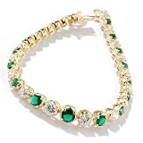 Sterling Silver / 14K Gold or Rhodium 7.5" Cubic Zirconia Tennis Bracelet