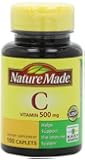 Nature Made Vitamin C Caplets, 500 mg, 100 Count