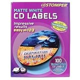 500 Matte White CD Stomper Standard/Full Face Labels