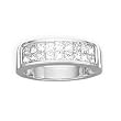14K White Gold 1 ct. Two Row Princess Cut Diamond Wedding Band