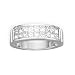 14K White Gold 1 ct. Two Row Princess Cut Diamond Wedding Band