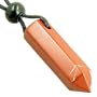 Lucky Crystal Point Pendant Necklace in Red Jasper Gemstone