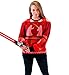 Star Wars Death Star Saber Showdown Red Ugly Christmas Sweater (Adult Medium)