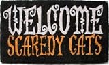 Welcome Scaredy Cats Coir Doormat