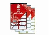 Booklet of 126 Christmas Foil Gift Labels Silver 41JJha92BIL. SL160 Booklet of 126 Christmas Foil Gift Labels Silver