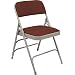 National Public Seating 2300 Series Steel Frame Upholstered Premium Fabric Seat and Back Folding Chair with Triple Brace, 480 lbs Capacity, Majestic Cabernet/Gray (Carton of 4)