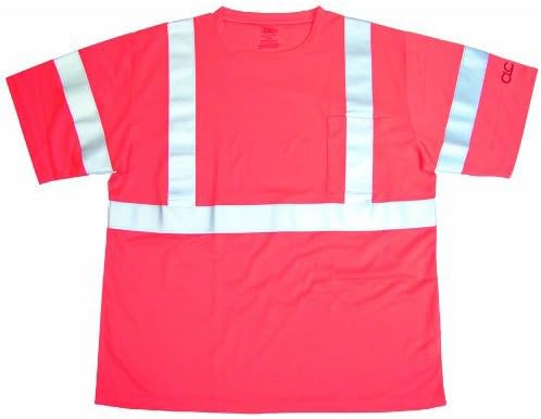 Custom Leathercraft SS112X Hi-Viz ANSI Class 2 Short Sleeve T-Shirt, Orange, 2X Large