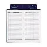 DOM771 - Deluxe Automobile Mileage Log Book, 3-1/4x6-1/4, Blue