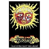 Sublime Blacklight Reactive Flocked Poster