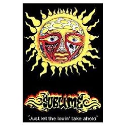 Sublime Blacklight Reactive Flocked Poster